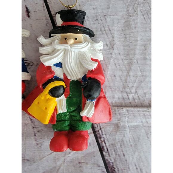 Polymer Clay Style Christmas Santa Ornaments - Picture 4 of 5